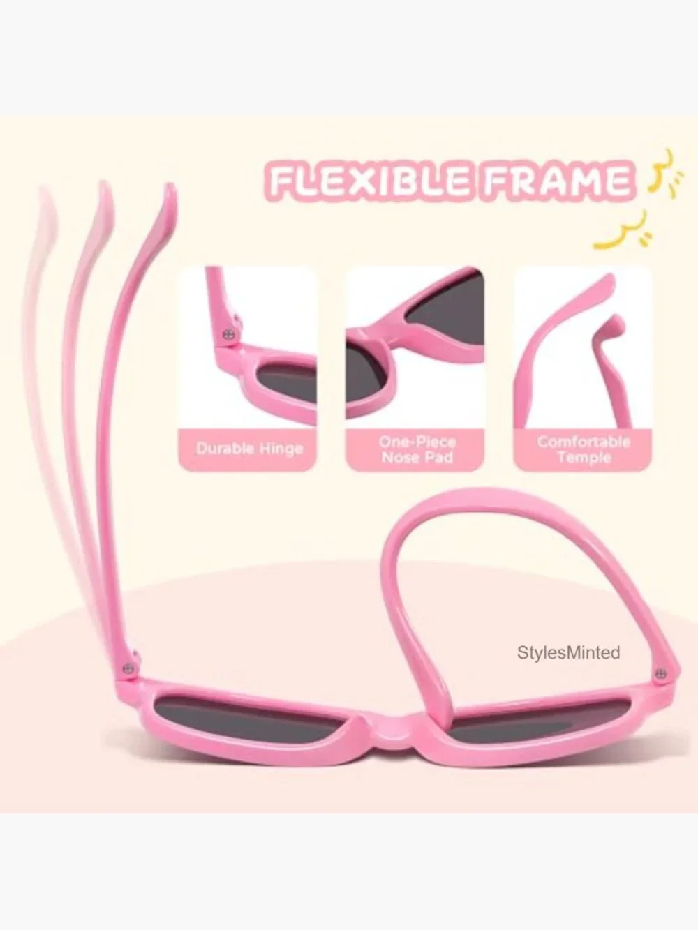 Kids Polarized Sunglasses 3 Pack UV Protection Flexible Frame